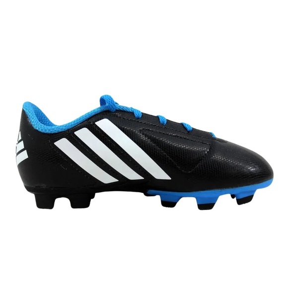 Adidas Kid's Conquisto FG J Firm Ground Boots Black/Blue - Size 2.5 - Picture 4 of 12